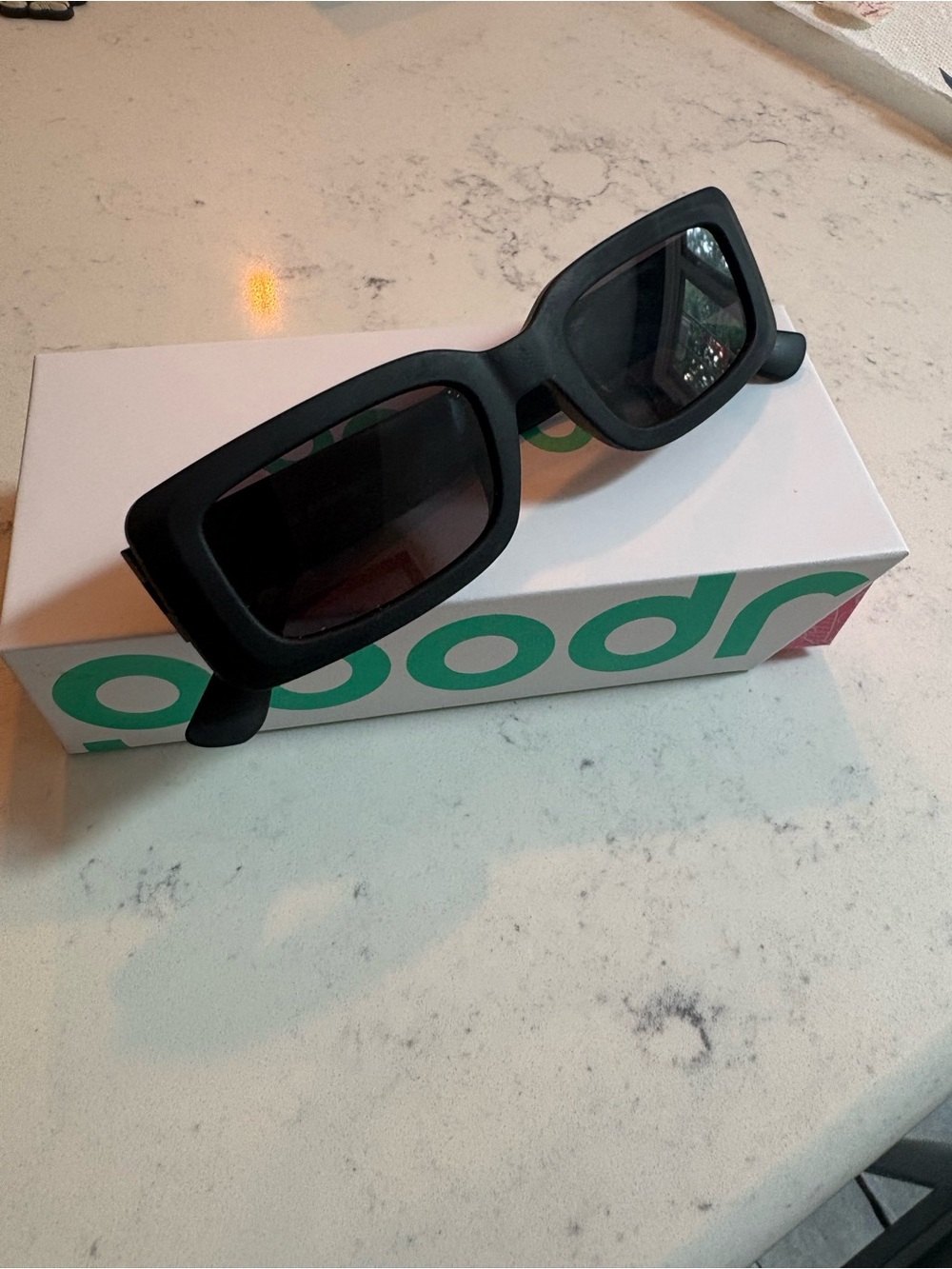Goodr Matte Black Rectangular Sunglasses